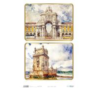 Papers For You - Papel de Arroz para Decoupage 54x33 cm | 25-30 g | Diseño Lisboa I | Manualidades y Scrapbooking