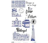 Papers For You - Papel de Arroz para Decoupage 54x33 cm | 25-30 g | Diseño Lisboa X | Manualidades y Scrapbooking