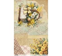 Papers For You - Papel de Arroz para Decoupage 54x33 cm | 25-30 g | Diseño Mimosas V | Manualidades y Scrapbooking