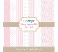 Papers For You Colección 10 Papeles Scrap doble cara 180gr 12"x12" Básicos (Rosa Bebe)