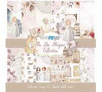 PAPERSFORYOU Colección 10 Papeles Scrap doble cara 180gr 12"x12" Comuniones (Un Día Mágico Niña Rubia)