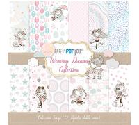 PAPERSFORYOU Colección 12 + 2 Recortables Papeles Scrap doble cara 180gr 12"x12" (Weaving Dreams)