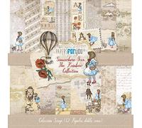 PAPERSFORYOU Colección 12 Papeles Scrap doble cara 180gr 12"x12" (Somewhere over the Rainbow)