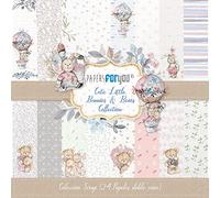PAPERSFORYOU Colección 24 Papeles Scrap Mini doble cara 180gr 6"x 6" (Cute Little Bunnies)