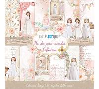 PAPERSFORYOU Colección 36 Papeles Scrap Mini doble cara 180gr 6"x6" (Un Día Para Recordar Niña)