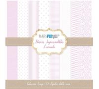 PAPERSFORYOU Colección Papeles Scrap doble cara 180gr 12"x12" Básicos (Lavanda)