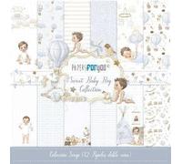 PAPERSFORYOU Colección Scrap Sweet Baby Boy 30x30cm. 12 Pap
