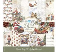 PAPERSFORYOU Gama de productos de la colección All I Want For Christmas (12 Papeles Scrap doble cara 180gr 12''x12'')