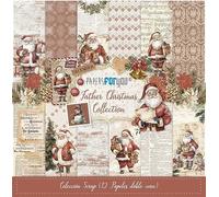 PAPERSFORYOU Gama de productos de la colección Father Christmas (12 Papeles Scrap doble cara 180gr 12''x12'')