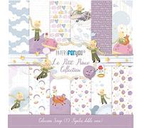 PAPERSFORYOU Gama de productos de la colección Le Petit Prince (10 Papeles Scrap doble cara 180gr 12''x12'' (Le Petit Prince))