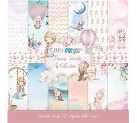 PAPERSFORYOU Gama de productos de la colección Princess Secrets (12 Papeles Scrap doble cara 180gr 12''x12'')