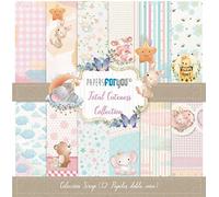 PAPERSFORYOU Gama de productos de la colección Total Cuteness (Colección 12 Papeles Scrap doble cara 180gr 12''x12'')
