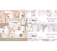 PAPERSFORYOU Kit 3 Colecciones 12"x12" Un dia para recordar niña morena (Scrap/Entelado/Vellum)
