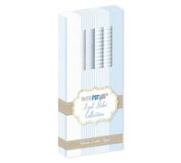 PAPERSFORYOU Kit 4 Leather Paper; Papel imitación piel 300/350 gr (32,5 x 30 cm) (Azul Bebe)