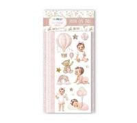 PAPERSFORYOU Rub On 3D Transfers Sweet Baby Girl 12x25cm.
