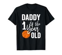 Papi del 1 Año De Viejo Baloncesto Primer Año Abajo Cumpleaños Camiseta