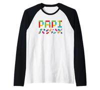 Papi Master Builder Bloques de construcción a Juego Familia Camiseta Manga Raglan