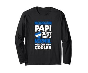 Papi nicaragüense como un papá Normal Solo Mucho más Fresco Manga Larga
