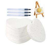 Papier Artistique Pour - Texture Mousse Support Artistique Vierge, Chevalet Et 3 Stylos Inclus - Activité Interactive 2,56 x 2,56 Pouces École, Filles, Adolescents Et Adultes