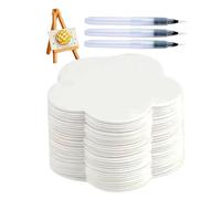 Papier Artistique Pour - Texture Mousse Support Artistique Vierge, Chevalet Et 3 Stylos Inclus - Activité Interactive 2,56 x 2,56 Pouces École, Filles, Adolescents Et Adultes