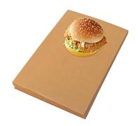 Papier Cuisson Antiadhésif Prédécoupé - 100 Feuilles Parchemin, Papier Sulfurisé Non Blanchi Étanche Graisse, Cuisson Pastelería Absorbant Brun | Pour Four Grillades Airfryer