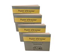 Papier d'Arménie, Papel de Armenia Aromático Tradicional para Purificación de Ambientes, Set de 4 Cuadernillos, Desde 1885
