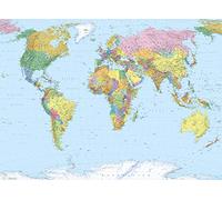 Papier Fototapete - World Map - Größe 270 x 188 cm