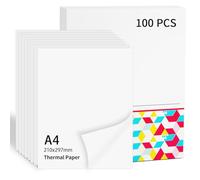 Papier Thermique A4 Compatible con Phomemo M08F/M832/M833/M834/M835 Impresora Móvil, 10 años de Papel Térmico 210 x 297 mm, Papel Termico Impresora a4 Para Contratos, Fotos, Tareas, 100 Hojas