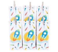 Papierdrachen 24 bolsas de regalo impresas para escolarización, color blanco, obsequios para rellenar y regalar a los escolares, agradecimiento a tus invitados o como atención para estudiantes de