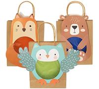 Papierdrachen 3 linternas de bricolaje - bolsas de asas con papel transparente y piezas troqueladas - zorro, búho y oso - para niñas y niños - ideal para niños de guardería