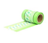 Papierdrachen 4 Rollos de Washi Tape - Verde Pera - Cinta para decorar bullet journals y regalos - Set de cinta adhesiva 11 para scrapbooking y proyectos DIY.