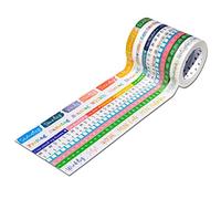 Papierdrachen 9 cintas washi para tu diario de balas, lettering a mano, fácil de pegar los días de la semana, para hacer, calendario semanal de bricolaje, tareas, ideal para principiantes y