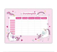 Papierdrachen Agenda de tiempo DIN A4, diseño de unicornio, se puede escribir e ideal como regalo para la escuela, agenda y agenda semanal, de Papierdrachen