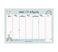 Papierdrachen Bloc de juegos para adultos - City Country Baby Party Niño - Idea de juego para baby shower para niños - It's a Boy - 50 hojas cada una en papel de alta calidad - DIN A4