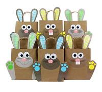 Papierdrachen Bolsas de Regalo DIY Pascua con Conejo de Pascua Amarillo Azul Verde para Rellenar tú Mismo - para Envolver Regalos para niños y Adultos