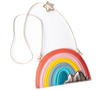 Papierdrachen Bolso de mano para niños, accesorio vegano para niños, multicolor, bolso bandolera de piel sintética, gran idea de regalo para niñas, Multicolor Rainbow