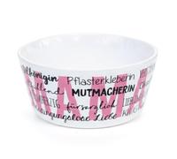 Papierdrachen Cuenco de porcelana para cereales, diseño de mamá, color rosa, blanco y negro, 15 cm, regalo para el día de la madre, impresión interior «Ich hab dich lieb»