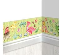 Papierdrachen Frontera Dino | Frontera Habitación Infantil | Papel Pintado para Niños | Embellecer Paredes y Habitaciones Temáticas | Decoración de Paredes para Niños y Niñas - Set 4