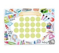 Papierdrachen Juego de Tablero de recompensas para niños en Forma de Bloque arrancable de 10 Hojas - Concepto motivador - con Grandes Pegatinas para niños y niñas - Juego Escolar de Motivos 20