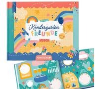 Papierdrachen Libro de amigos Mis amigos de jardín de infantes, multicolor, A5, tapa dura para niños y niñas, álbum de 19 amigos, 64 páginas, álbum de recuerdos Kita