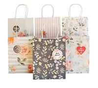 Papierdrachen Regalo para el día de la madre - 6 bolsas de regalo con asa, 6 tarjetas de felicitación y etiqueta de regalo para el día de la madre - paquete de regalo de menta rosa - Juego de 2