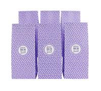 Papierdrachen Regalos para bautizo y comunión - 12 juegos de bolsas de bautizo con 24 pegatinas para tu celebración - «Schön DASS du da bist (lila)