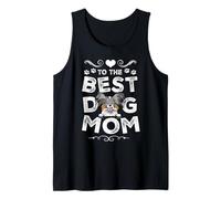 Papillon Best Dog Mom Dogs Lovers Funny Mothers Day Camiseta sin Mangas