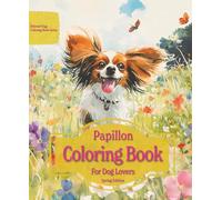 Papillon Coloring Book For Dog Lovers Spring Edition: Beloved Dogs Coloring Book Serise