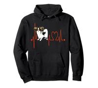 Papillon Dog My Heartbeat EKG Dogs My Cardio Dog Lovers Sudadera con Capucha