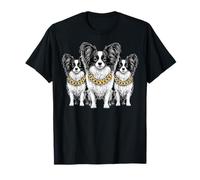 Papillon Dog Rap Old School Retro Streetwear de los 80, 90 y 3 Camiseta