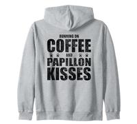Papillon Dog Saying Coffee y Papillon Love Dog Dueño Sudadera con Capucha