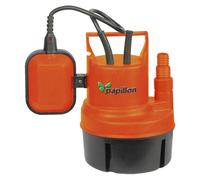 Papillon, electrobomba sumergible para agua limpia. Cuerpo ABS, IP68, potencia 2000W, h 25cm, Ø 17cm, nivel min. aspiración 5mm, impulsión Ø 3/4"-1", caudal 3500 lt/hr, altura 5mt.
