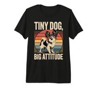 Papillon Retro Sunset | Tiny Dog Big Attitude Camiseta Premium