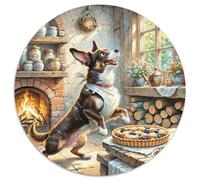 Papillón Rompecabezas De Redondo 1000 Piezas Adultos para Niños Buen Amigo Socio Mascota Circular Puzzle Niños Mujeres Construir Maquetas Hogar Decoración 1000pcs (67.5x67.5cm)